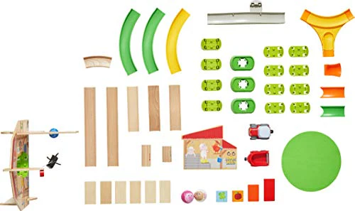 HABA – Kullerbü Track Ball Run with Play Backdrop, Tractor, Crackers and Realistic Farm Sounds, Wooden Toy from 2 Years - Image 5