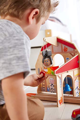 HABA – Kullerbü Track Ball Run with Play Backdrop, Tractor, Crackers and Realistic Farm Sounds, Wooden Toy from 2 Years - Image 8