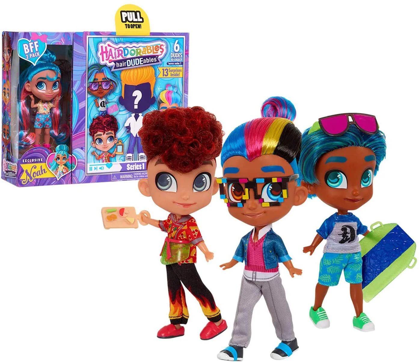 Hairdorables DUDEables Collectible Dolls - Series 1 (Styles May Vary), Multicolor