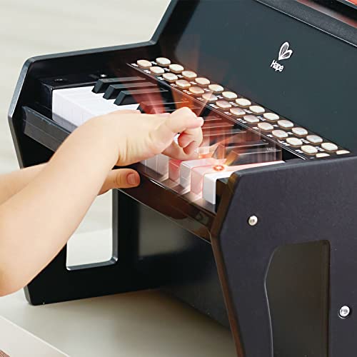 Piano, Hape Learn with Lights Black with Stool - Image 3
