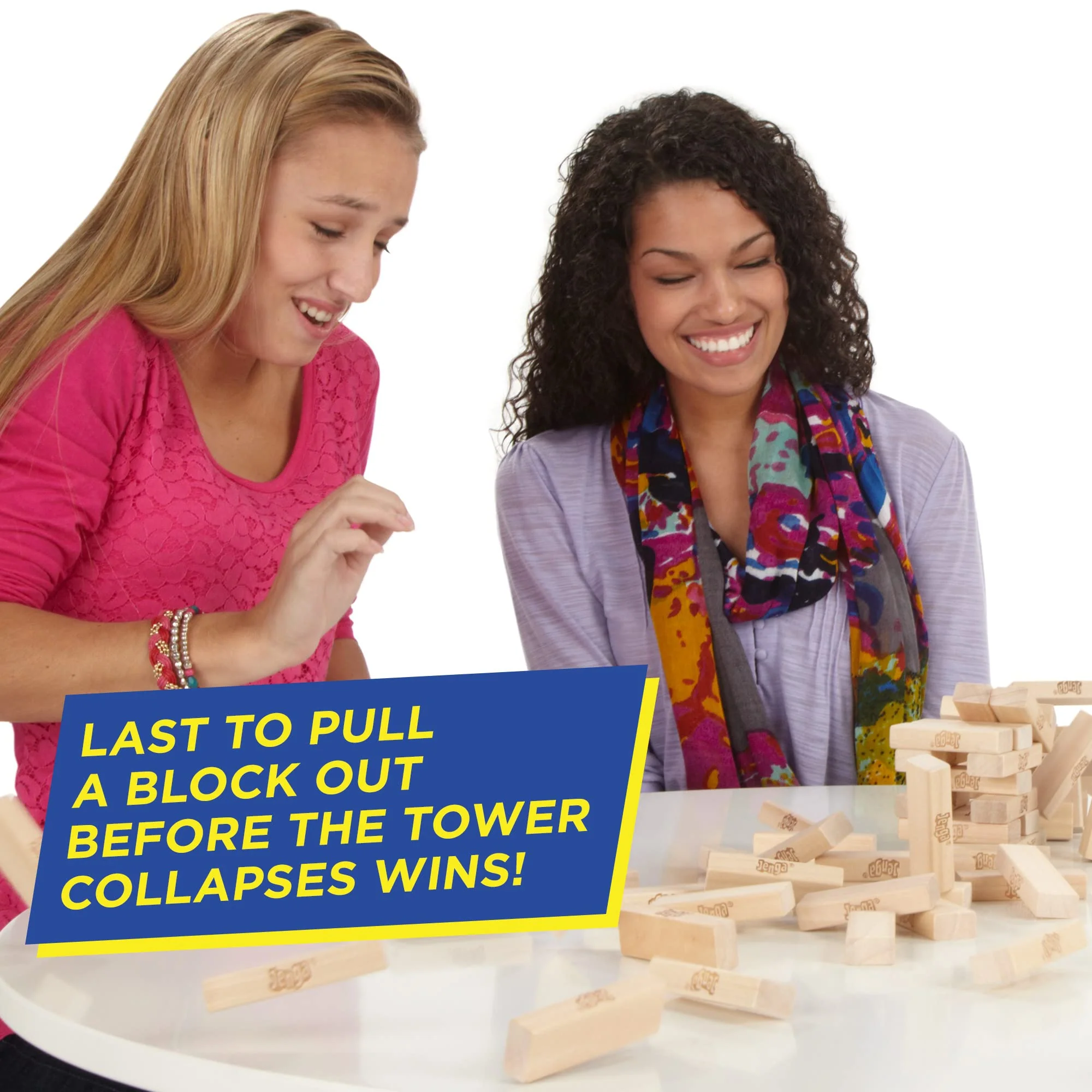 Hasbro Gaming Jenga Game, The Original Wood Block Game with Genuine Hardwood Blocks Stacking Tower Ages 6+ 1 or More Players Party Games for Kids Family Games - Image 7