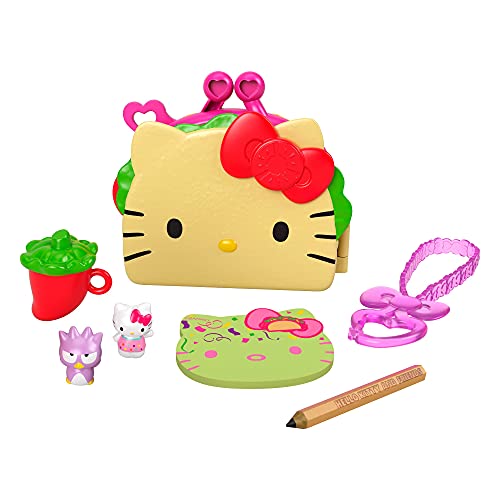 Hello Kitty Taco Party Compact Playset with 2 Sanrio Minis Figures, Stationery Notepad and Accessories - Image 12