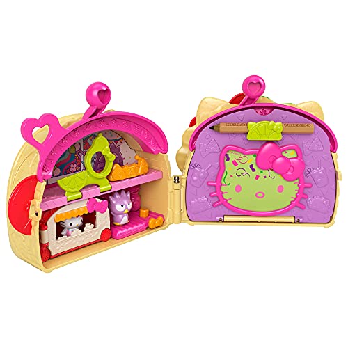 Hello Kitty Taco Party Compact Playset with 2 Sanrio Minis Figures, Stationery Notepad and Accessories - Image 8