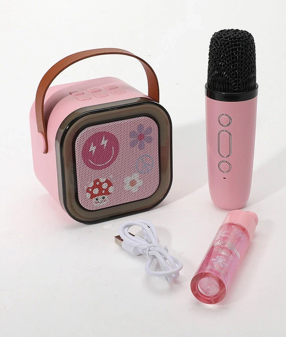 Hot Focus LED Wireless Karaoke Mini Microphone Speaker and Lip-gloss Set 14+