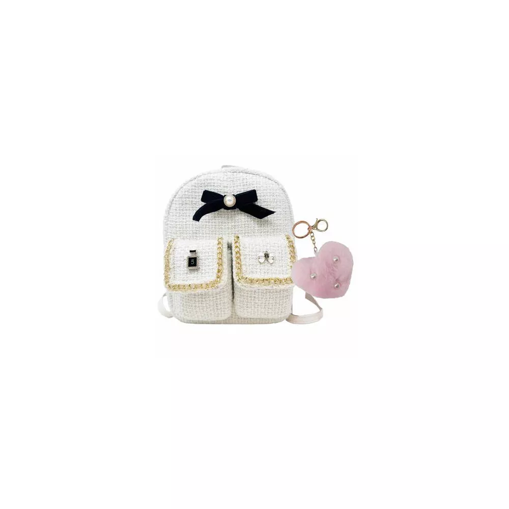 Hot Focus - Stylish Beauty Mini Backpack White Small