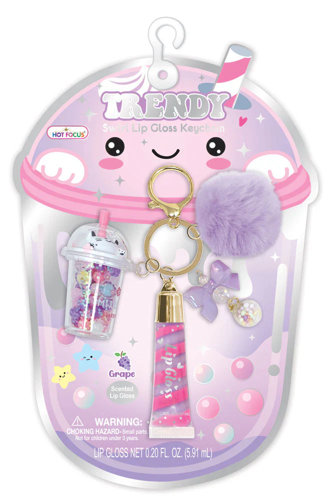 Hot Focus, Trendy Swirl Lip Gloss Keychain