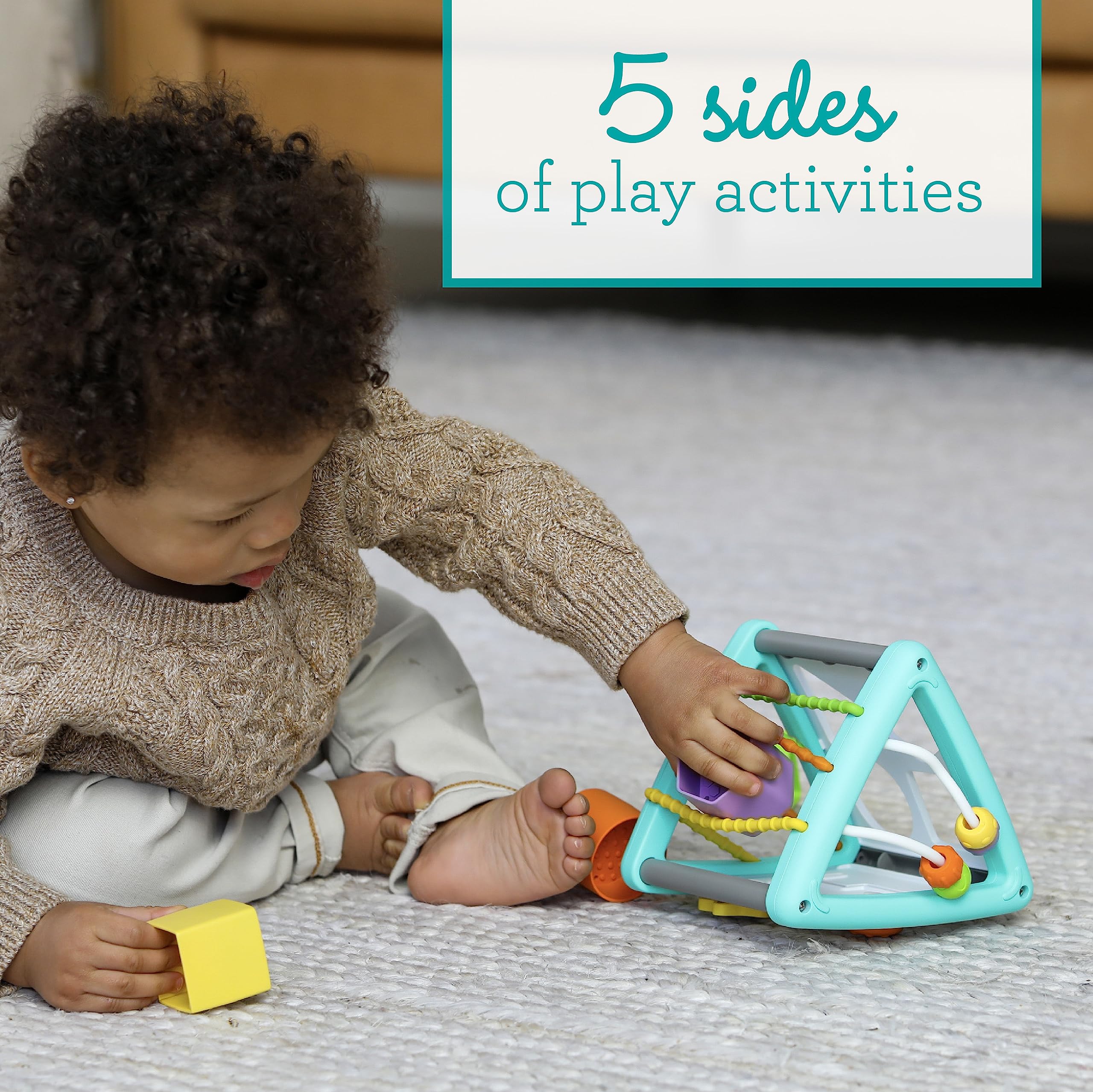 Baby Toy, Infantino Activity Triangle & Shape Sorter with 4 Shapes - Image 8