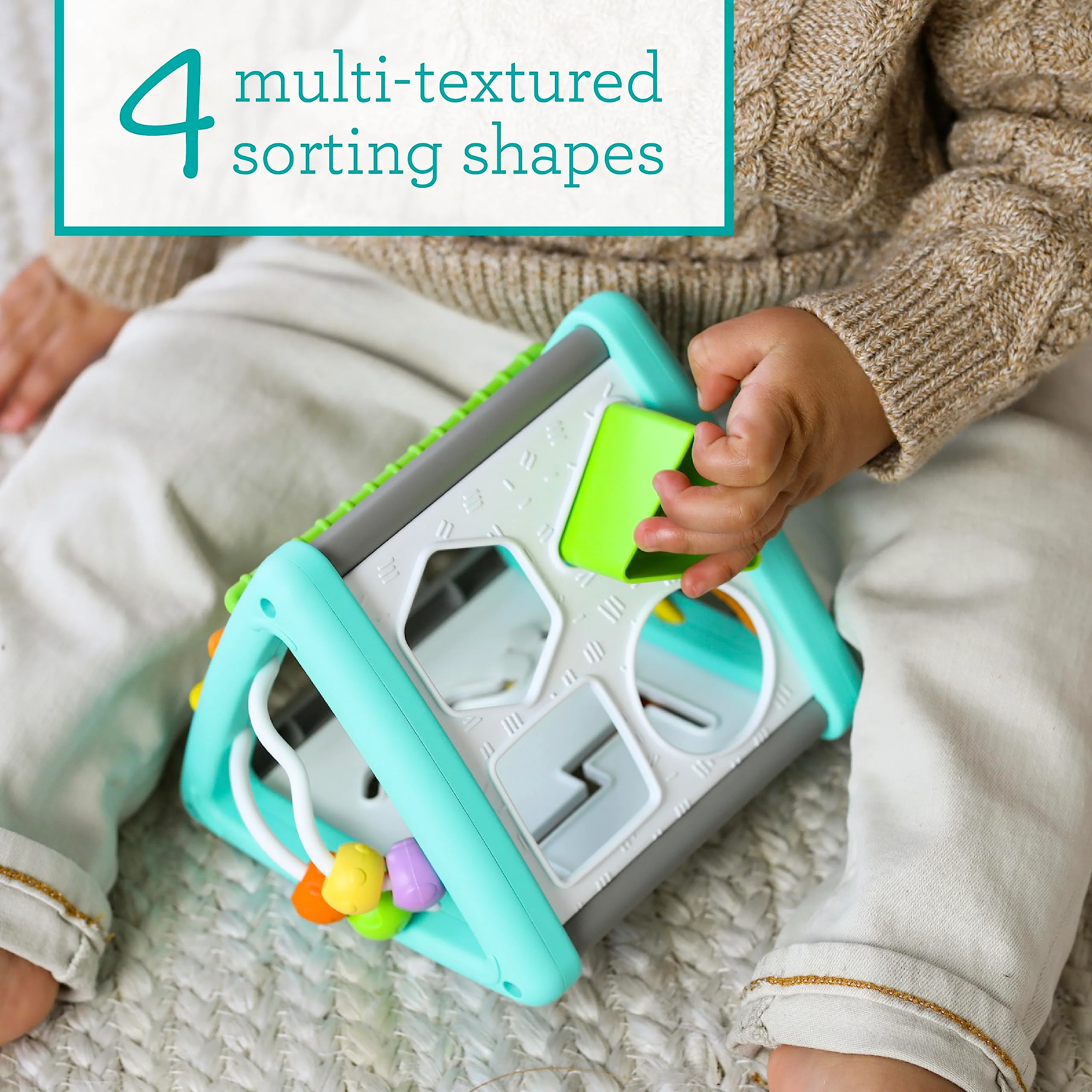 Baby Toy, Infantino Activity Triangle & Shape Sorter with 4 Shapes - Image 9