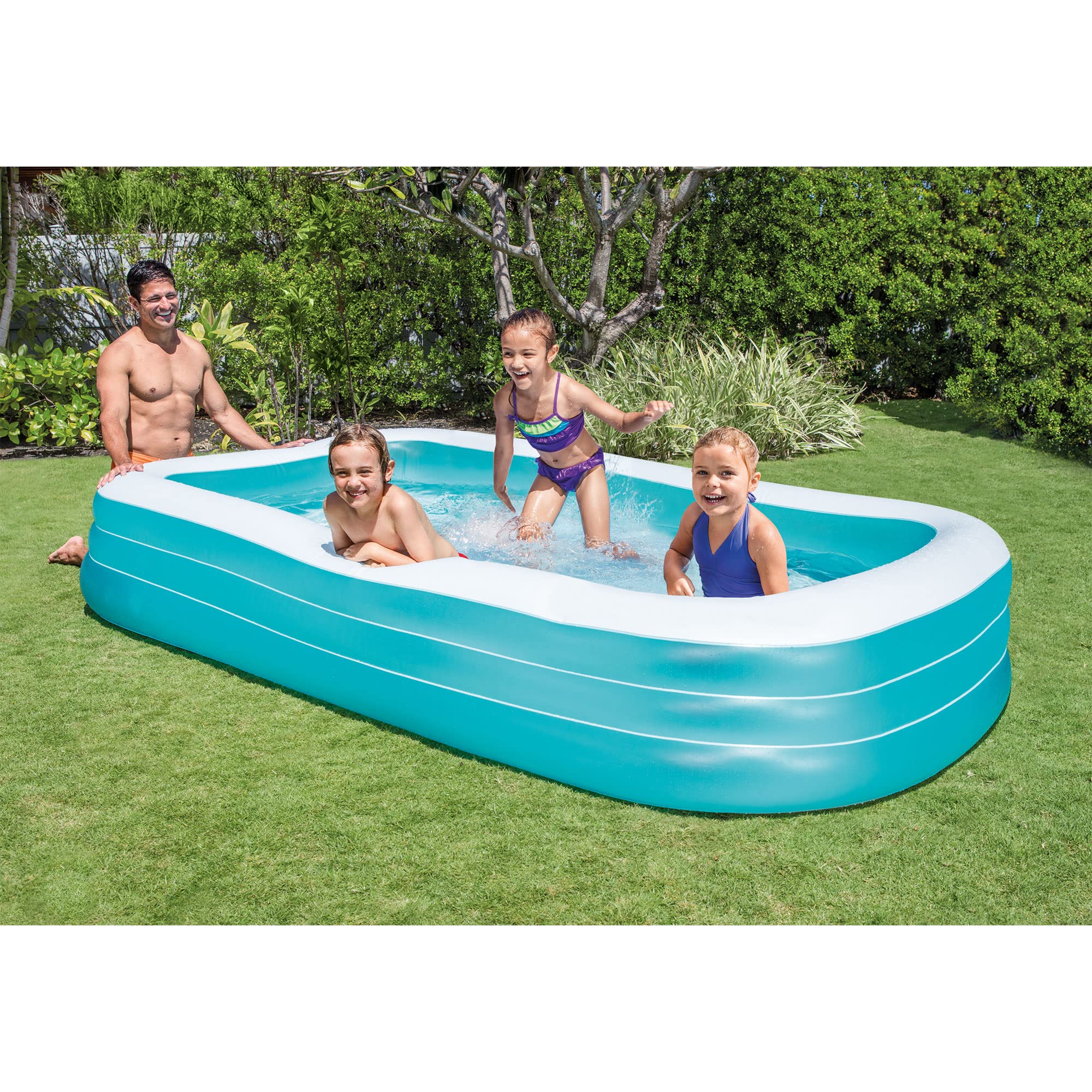 INTEX 58484EP Swim Center Inflatable Family Pool: 277 Gallon Capacity – 120" x 72" x 22" – Blue - Image 5