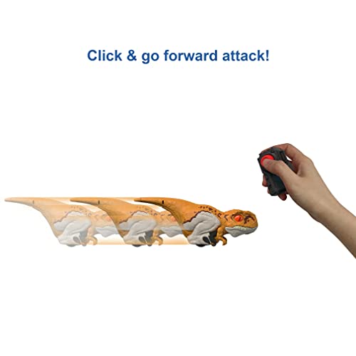 Jurassic World Dominion Uncaged Click Tracker Atrociraptor Figure Interactive Motion & Sound, Clicker Control, Orange Stylized Dinosaur Toy, Kids Gift Kids Ages 4 Years & Up - Image 5