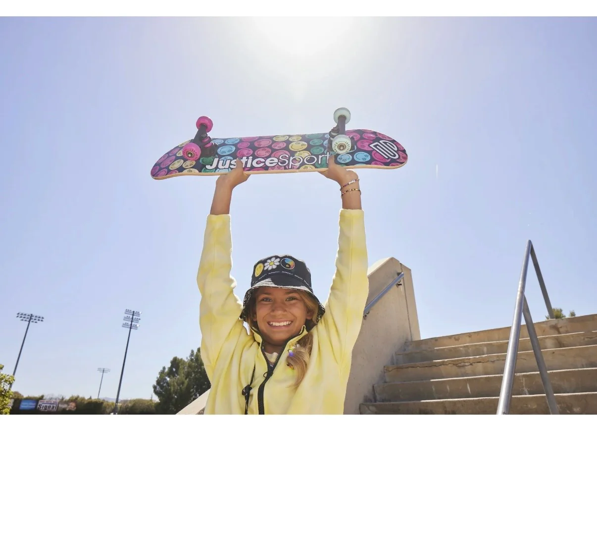 Justice Kids Smiley Junior Beginner Standard Skateboard 31”x 7.5” - Image 3