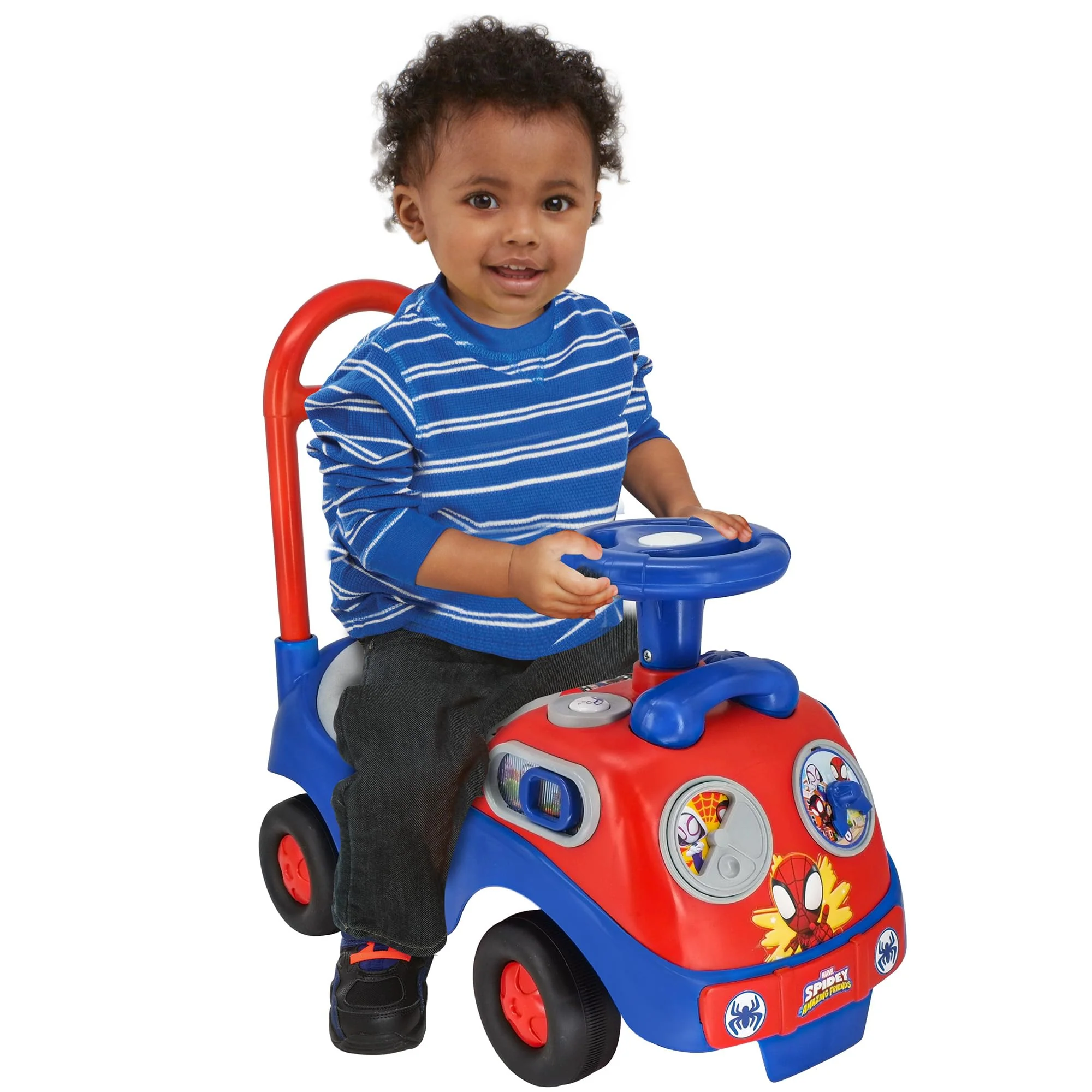 Ride On Kiddieland: My First Activity Ride-On - Amazing Spidey - Lights & Sounds, Foot to Floor Vehicle, Interactive Dashboard, Toddlers & Kids, 18-36mo - Image 3