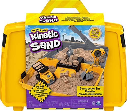 Kinetic Sand, Construction Site Folding Sandbox Playset with Vehicle