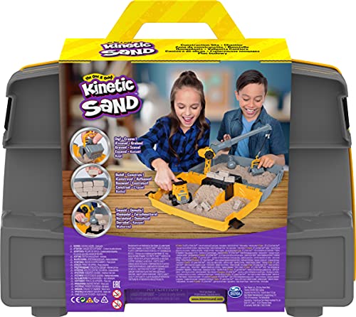 Kinetic Sand, Construction Site Folding Sandbox Playset with Vehicle - Image 2