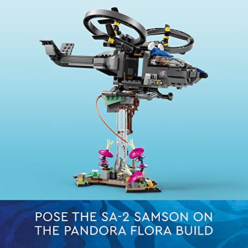 LEGO Avatar Floating Mountains Site 26 & RDA Samson 75573 Building Set - Helicopter Toy Featuring 5 Minifigures and Direhorse Animal Figure, Movie Inspired Set, Gift Idea for Kids Ages 9+ - Image 3