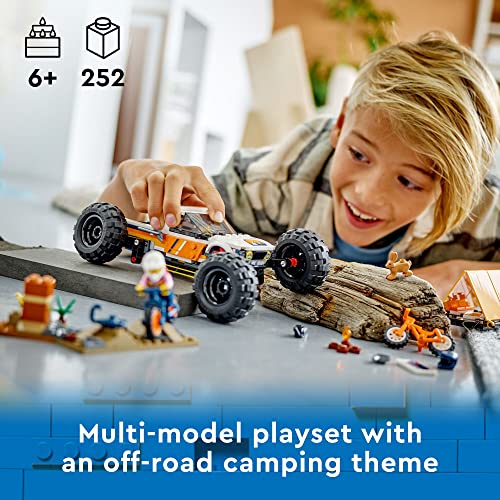 LEGO City 4x4 Off-Roader Adventures 60387, Camping Set, Monster Truck Style Car Toy - Image 6