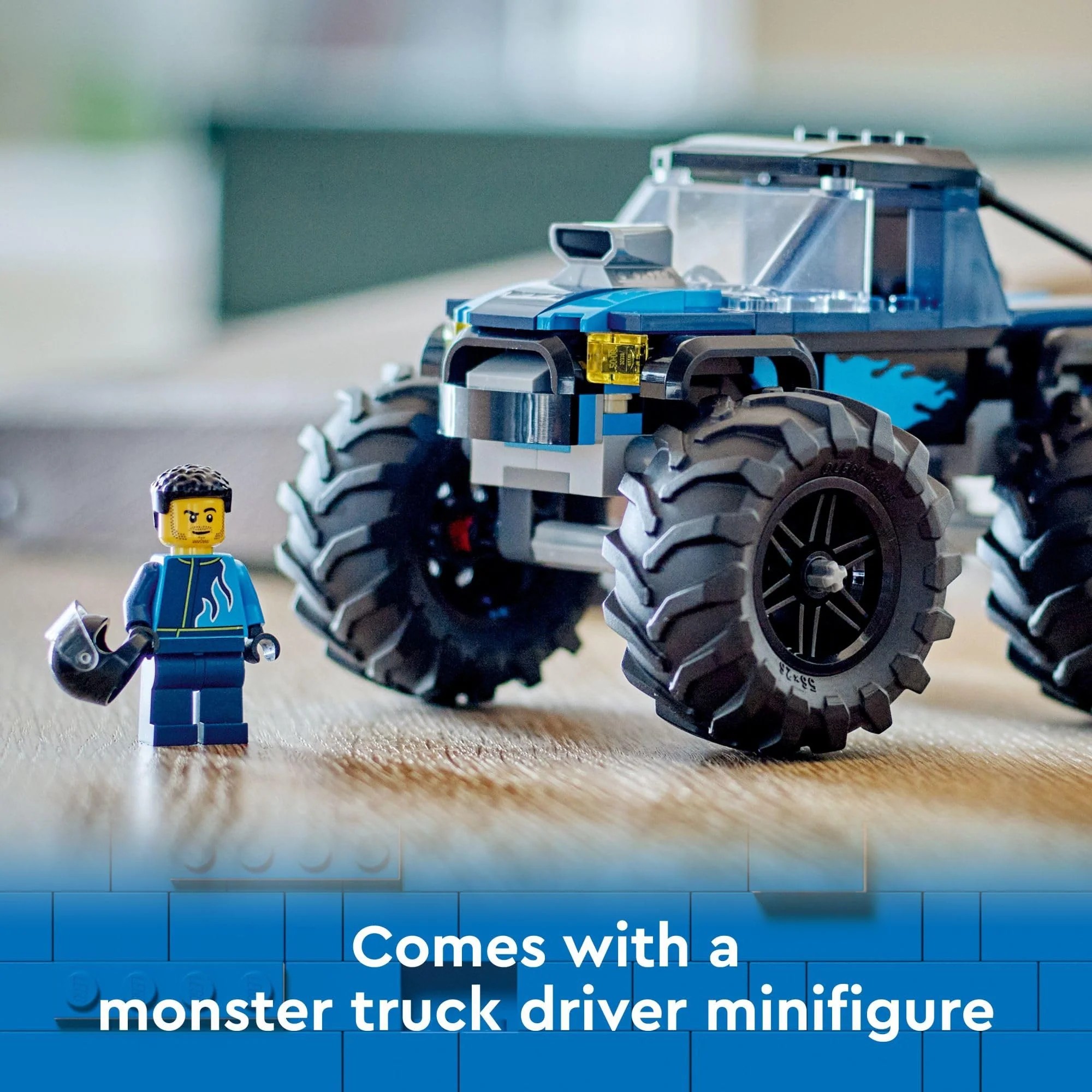 LEGO City Blue Monster Truck Off-Road Toy Playset with a Driver Minifigure, Imaginative Toys for Kids, Fun Gift for Boys and Girls Aged 5 Plus, Mini Monster Truck, 60402 - Image 3