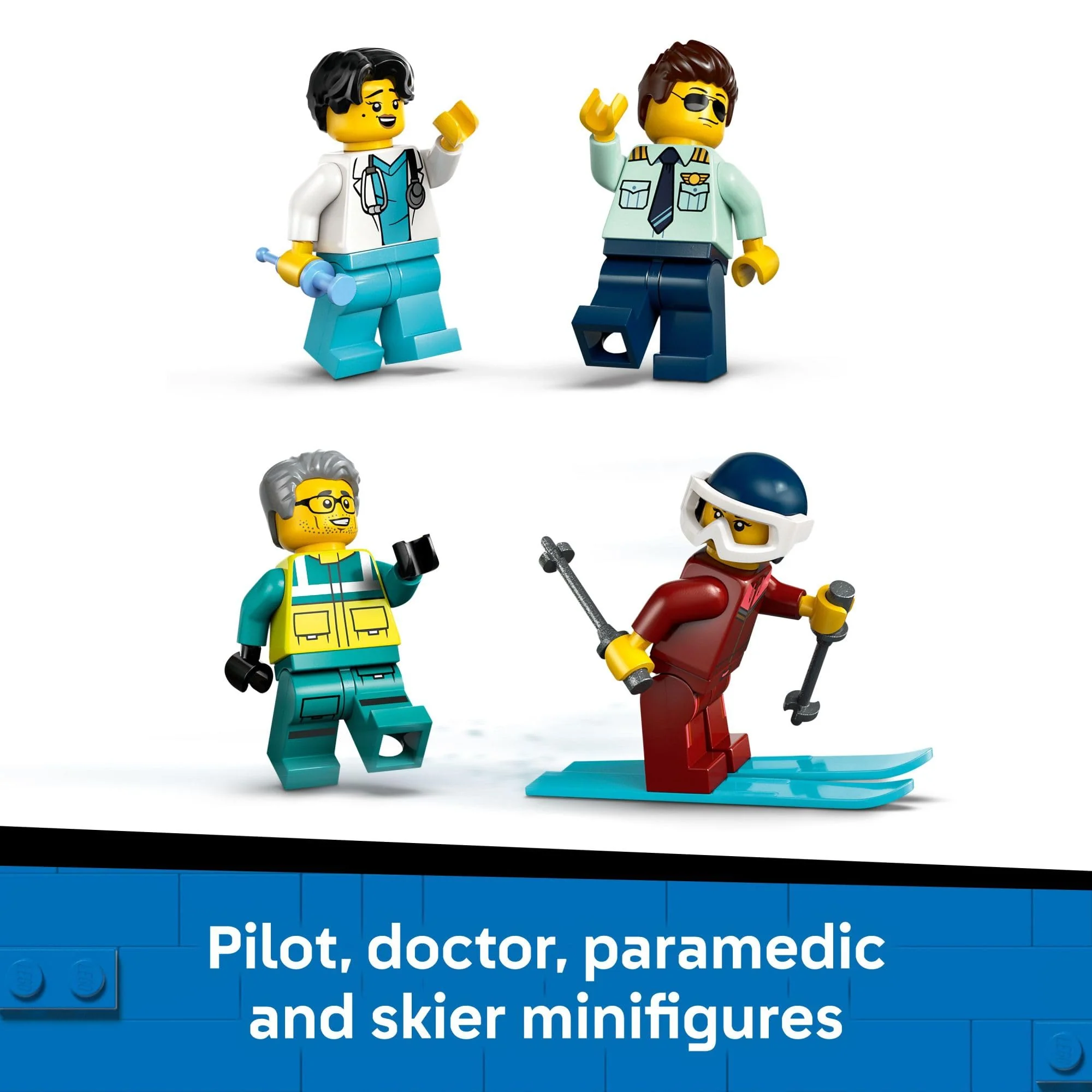 LEGO City Emergency Air Ambulance Airplane Building Toy for Kids - Pretend Play Rescue Airplane Model for Boys & Girls, Ages 6+ - Building Blocks W/Hero Minifigures - Gift Idea for Birthdays - 60465 - Image 2