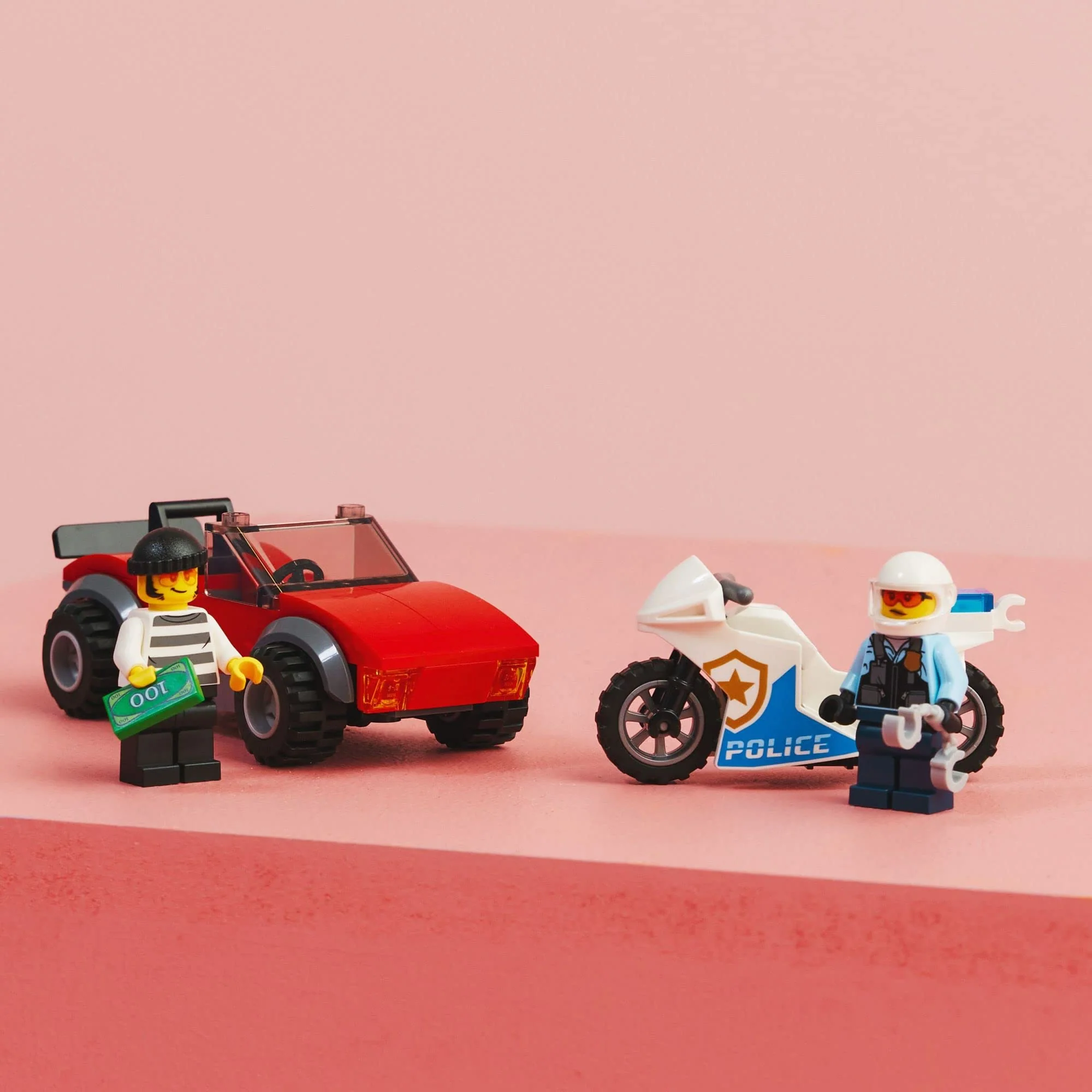 LEGO City Police Bike Car Chase 60392, Toy with Racing Vehicle & Motorbike Toys for 5 Plus Year Olds, Kids Gift Idea, Set Featuring 2 Officer Minifigures - Image 4