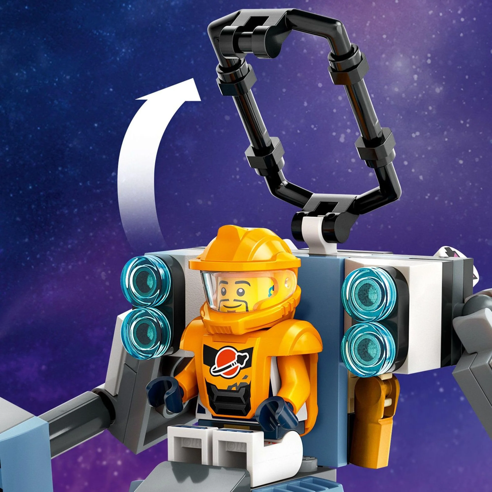 LEGO City Space Construction Mech Suit Building Set, Fun Space Toy for Kids Ages 6 and Up, Space Gift Idea for Boys and Girls Who Love Imaginative Play, includes Pilot Minifigure and Robot Toy, 60428 - Image 2