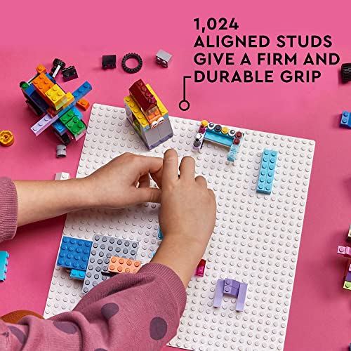 LEGO Classic White Baseplate, Square 32x32 Stud Foundation to Build, Play, and Display Brick Creations, Great for Snowy and Winter Landscapes, 11026 - Image 4