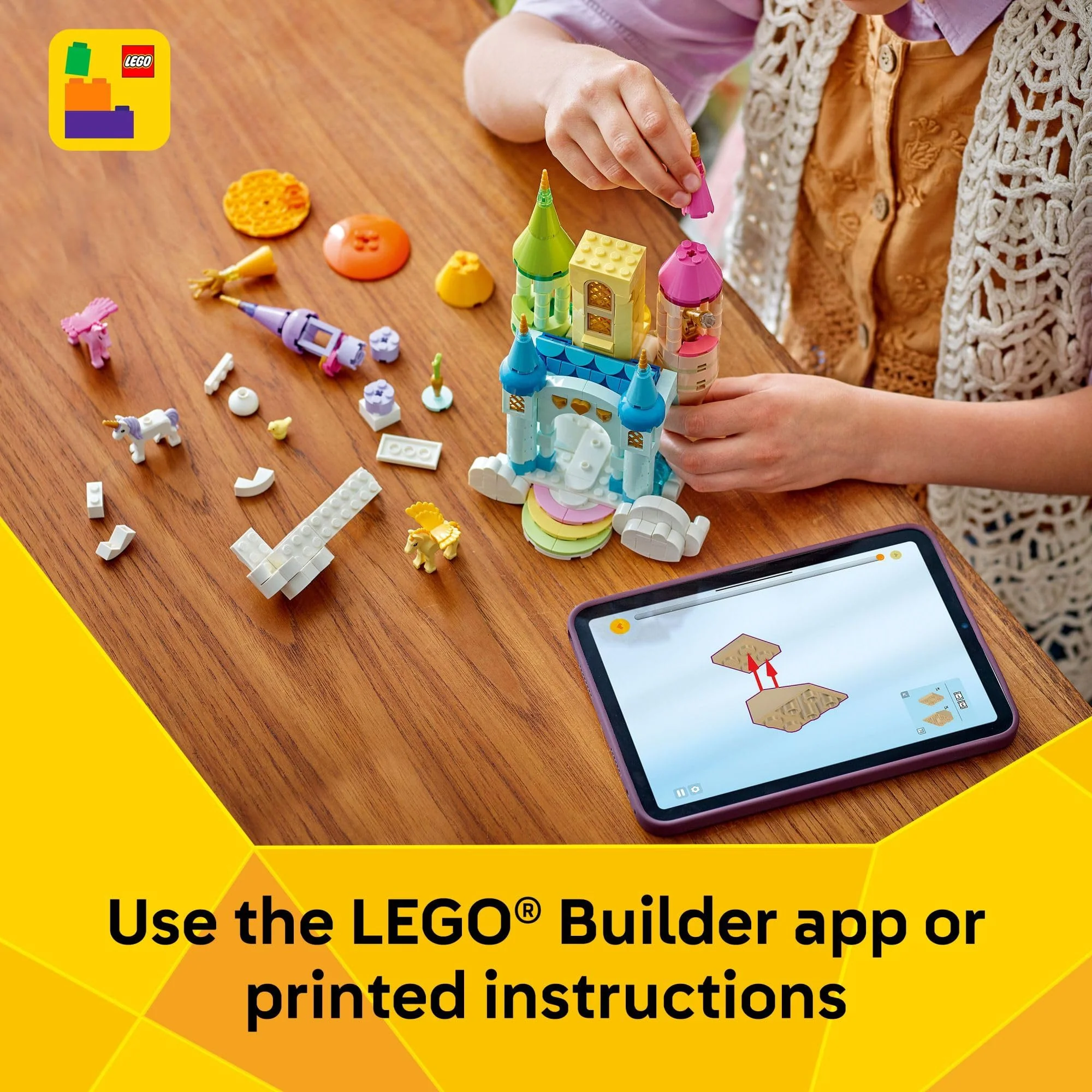 LEGO Creator 3 in 1 Unicorn Castle Building Toy for Kids - Unicorn Toy Trio for Girls & Boys, Ages 8+ - Build 3 Pretend Play Toys with 1 Set of Building Blocks - Gift Idea for Birthdays - 31175 - Image 2