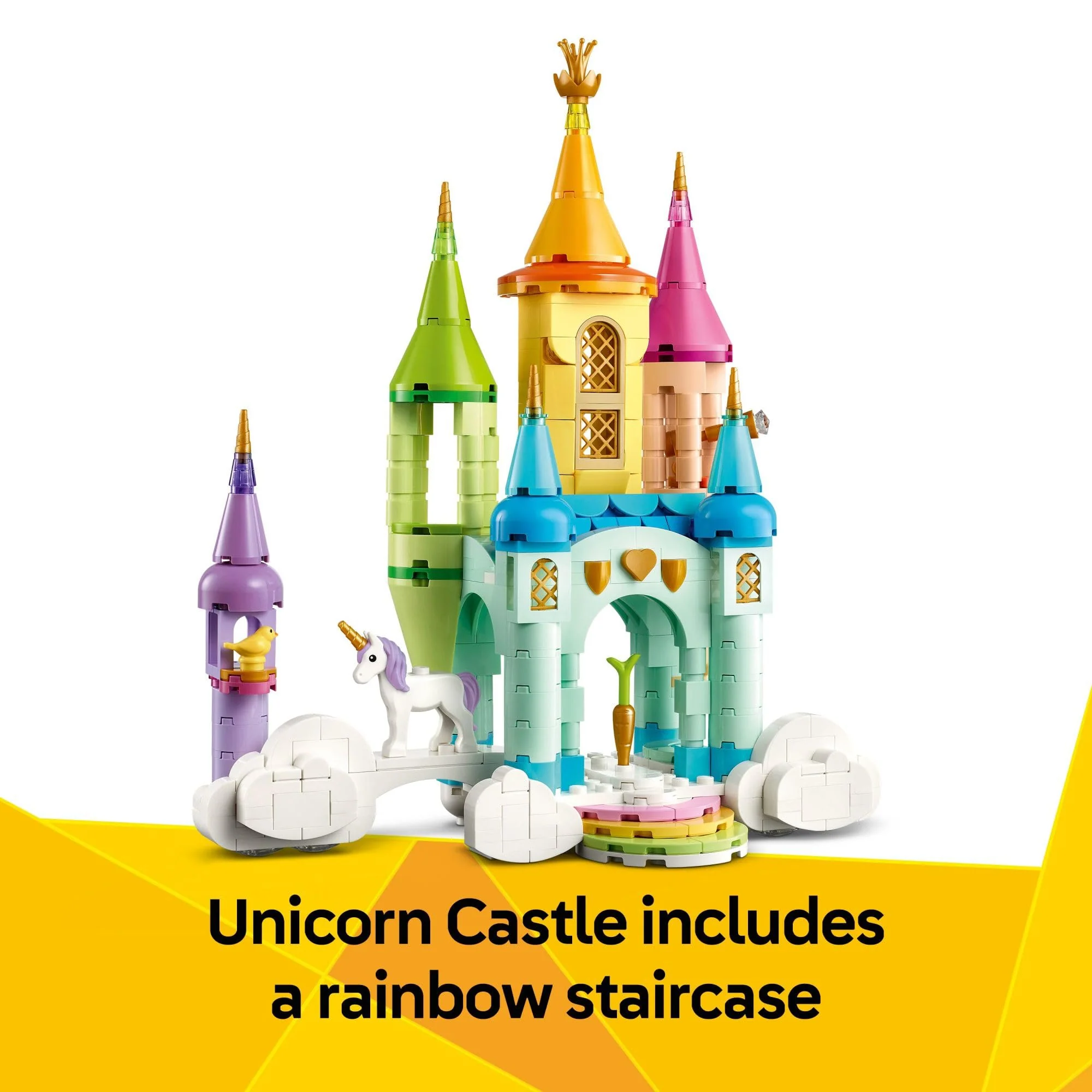 LEGO Creator 3 in 1 Unicorn Castle Building Toy for Kids - Unicorn Toy Trio for Girls & Boys, Ages 8+ - Build 3 Pretend Play Toys with 1 Set of Building Blocks - Gift Idea for Birthdays - 31175 - Image 3