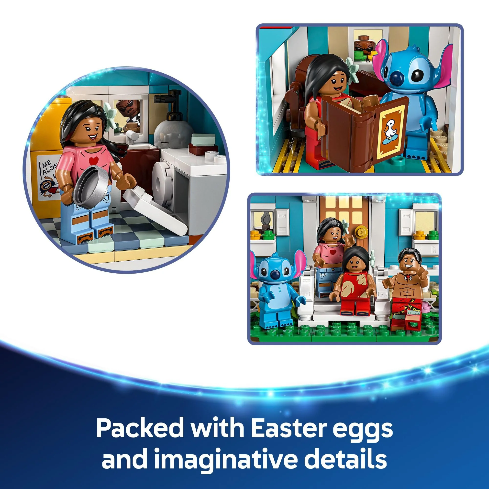 LEGO Disney Lilo and Stitch Beach House Toy - Building Playset for Kids, Girls and Boys, Ages 9+ - Includes 5 Minifigures - Disney Gift Idea for Fans of Lilo & Stitch Movie - Image 3