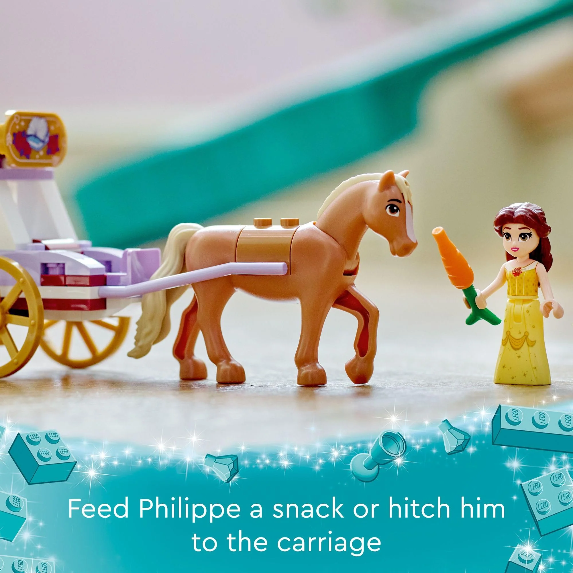 LEGO Disney Princess Belle’s Storytime Horse Carriage and Mini-Doll, Princess Toy for Kids, Disney’s Beauty and The Beast Movie Gift for Girls and Boys Ages 5 and Up, 43233 - Image 4