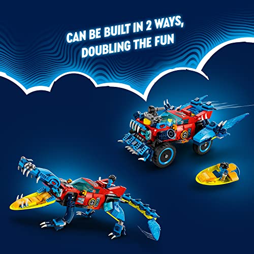 LEGO DREAMZzz Crocodile Car 71458 Building Toy Set, Rebuilds from Car to Off-Roader Truck Toy and Mini-Boat, Features 3 Minifigures, Birthday Gift for 8 Year Olds - Image 5