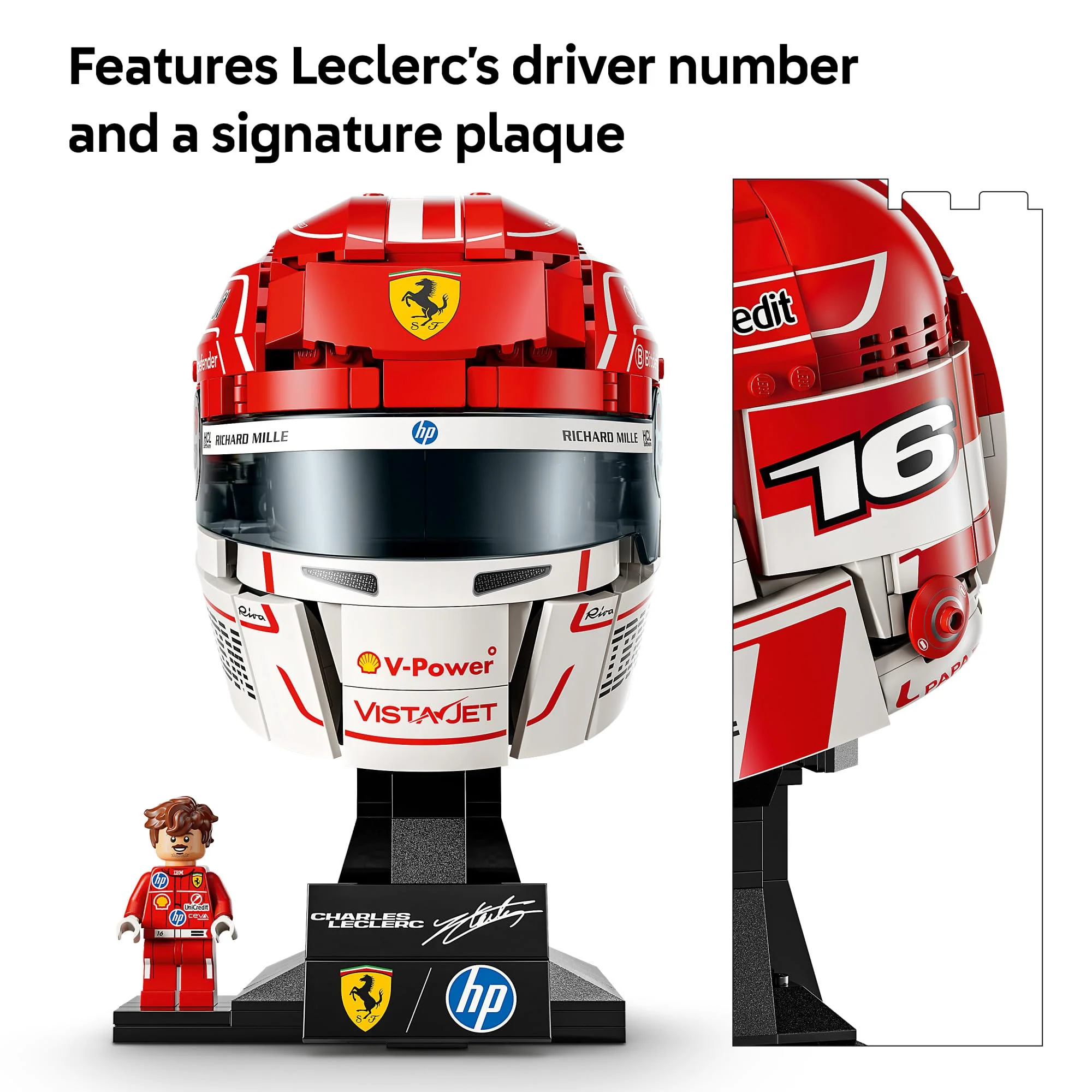 LEGO Editions Scuderia Ferrari HP Charles Leclerc Helmet - Building Set for Teens, Ages 14+ - Collectible F1 Display - Bedroom or Home Office Decor - Gift for Formula 1 Fans - 43014 - Image 5