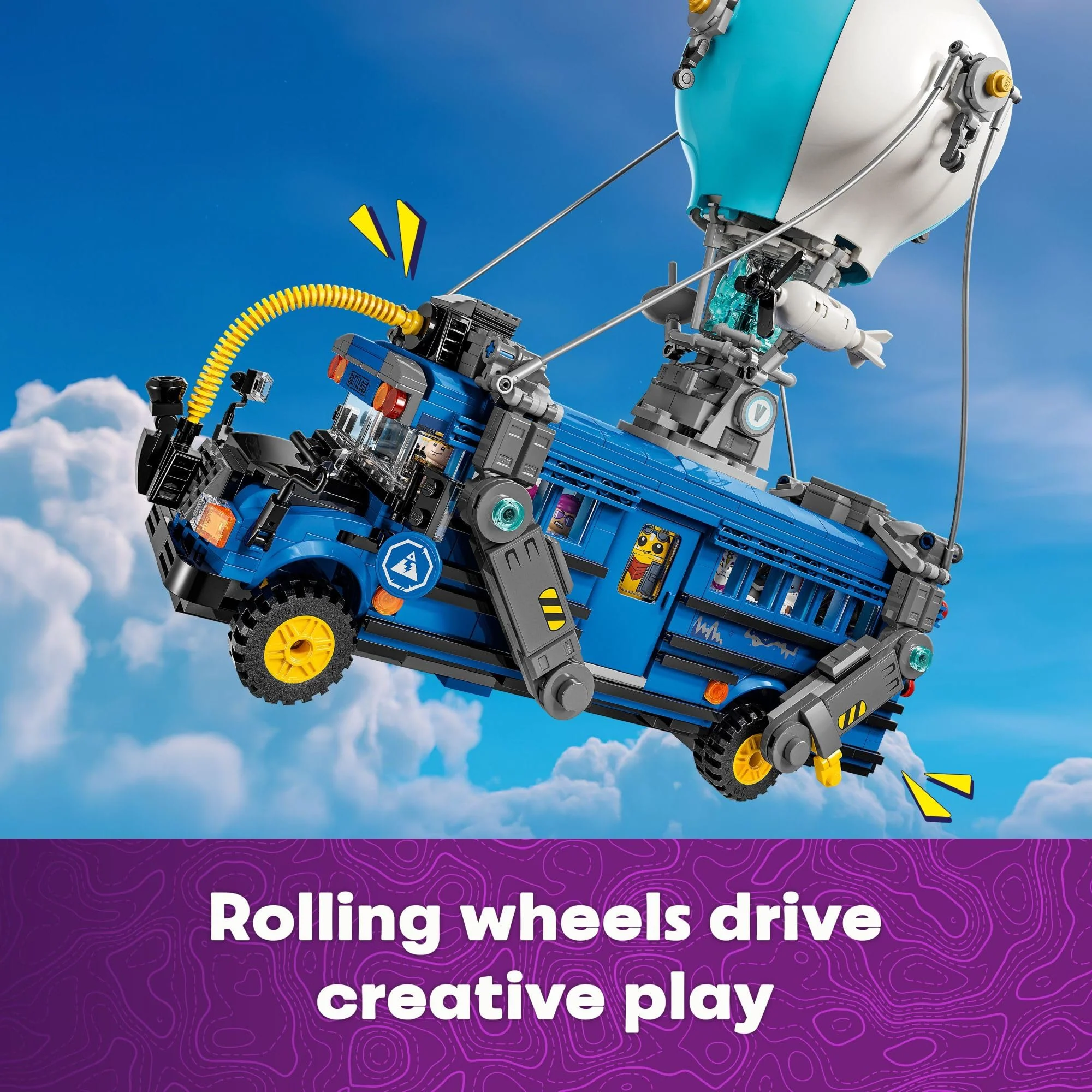 LEGO Fortnite Battle Bus Building Toy - Collectible Fortnite Toy for Kids, Boys & Girls, Ages 10+ - Pretend Play Set with 9 Minifigures from Video Game - Gift for Christmas - Image 6