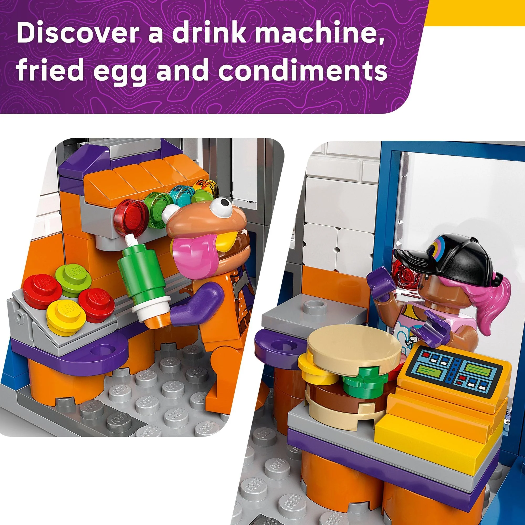 LEGO Fortnite Durrr Burger Restaurant Kids Toy - Video Game Building Set for Boys & Girls, Ages 10+ - Fortnight Minifigures Beach Boss, Grimy, and More - - Image 4