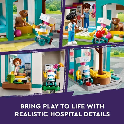 LEGO Friends Heartlake City Hospital Toy Playset, Helicopter Toy and Mini-Doll Characters, Building Set for Kids, Pretend Play, Gift for Girls and Boys Ages 7 Years Old and Up, 42621 - Image 3