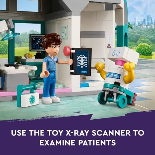 LEGO Friends Heartlake City Hospital Toy Playset, Helicopter Toy and Mini-Doll Characters, Building Set for Kids, Pretend Play, Gift for Girls and Boys Ages 7 Years Old and Up, 42621 - Image 4