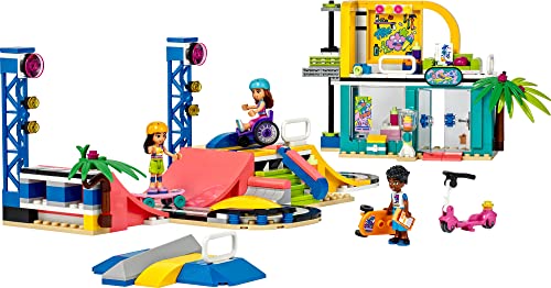 LEGO Friends Skate Park , Skateboard Toys for Girls and Boys , Mini-Doll Playset with Toy Scooter and Wheelchair - Image 6