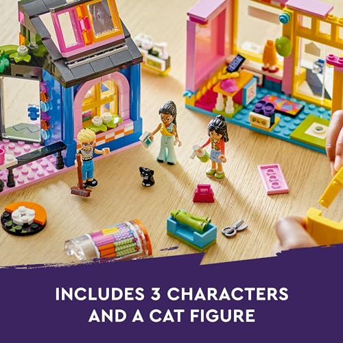 LEGO Friends Vintage Fashion Store, Social-Emotional Toy, Buildable Model, Role-Play Gift Idea for Kids Aged 6 Years Old and Up, Mini-Doll Characters and Cat Figure, Play Together Toy, 42614 - Image 4