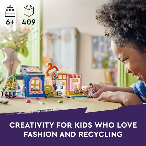 LEGO Friends Vintage Fashion Store, Social-Emotional Toy, Buildable Model, Role-Play Gift Idea for Kids Aged 6 Years Old and Up, Mini-Doll Characters and Cat Figure, Play Together Toy, 42614 - Image 5
