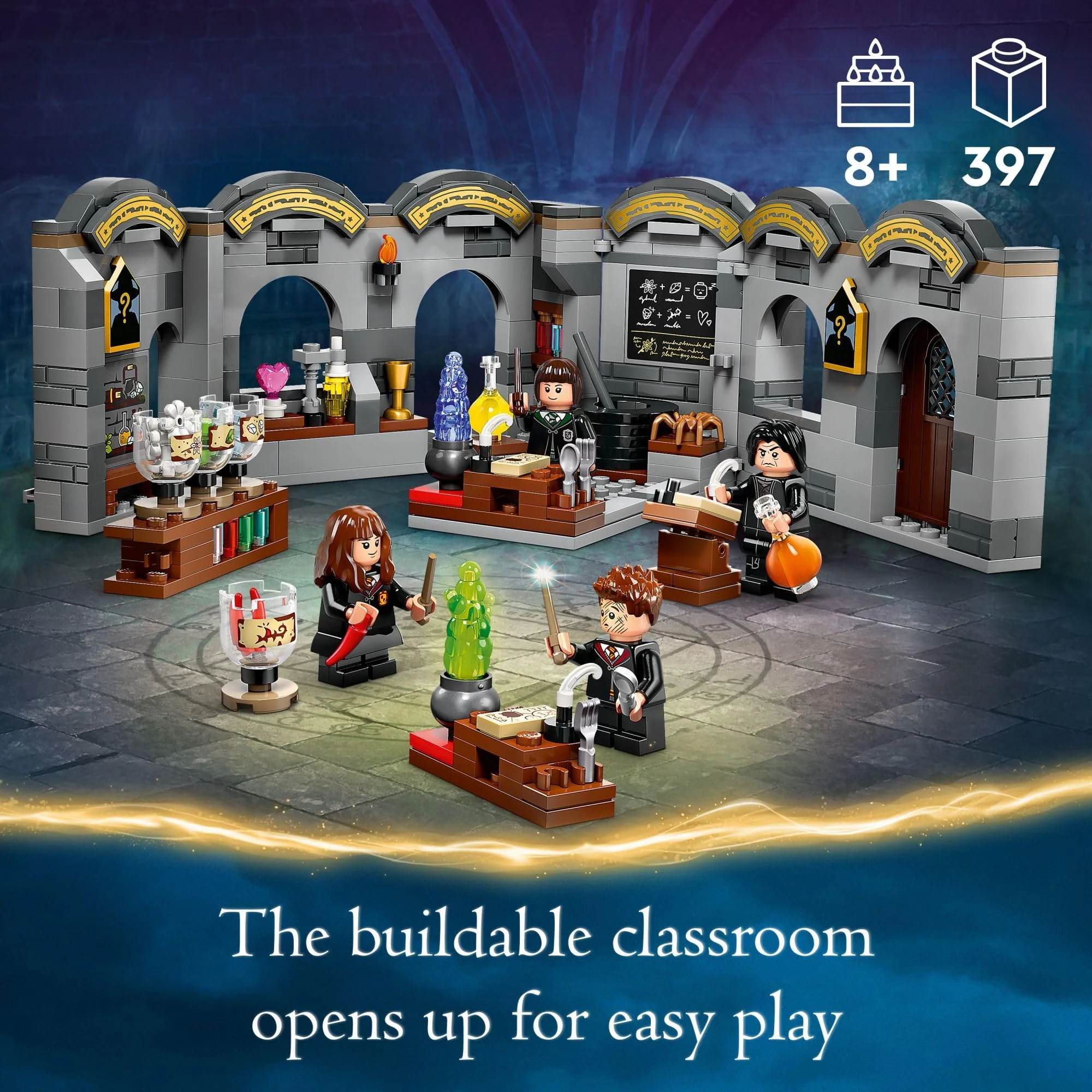 LEGO Harry Potter Hogwarts Castle: Potions Class Building Set, Harry Potter Toy for Boys & Girls, Age 8+ - Gift for Kids W/ 4 Minifigures - 76431 - Image 6