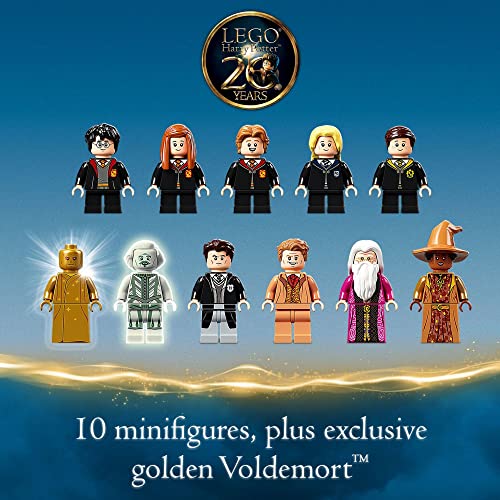 LEGO Harry Potter Hogwarts Chamber of Secrets 76389 Castle Toy with The Great Hall, 20th Anniversary Model Set with Collectible Golden Voldemort Minifigure and Glow-in-The-Dark Nearly Headless Nick - Image 3