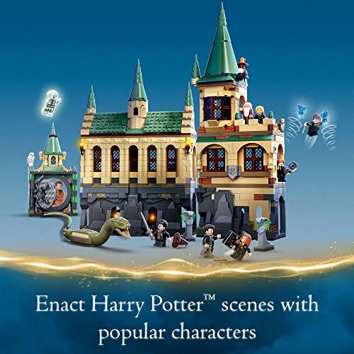 LEGO Harry Potter Hogwarts Chamber of Secrets 76389 Castle Toy with The Great Hall, 20th Anniversary Model Set with Collectible Golden Voldemort Minifigure and Glow-in-The-Dark Nearly Headless Nick - Image 5