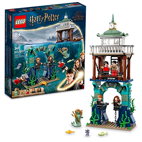 LEGO Harry Potter Triwizard Tournament: The Black Lake , Goblet of Fire Building Toy Playset for Kids, Boys & Girls with Boat Model and 5 Minifigures