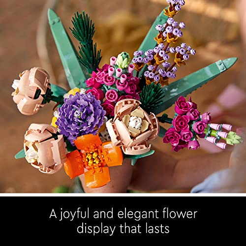 LEGO Icons Flower Bouquet 10280 Artificial Flowers, Set for Adults, Decorative Home Accessories, for Her and Him, Botanical Collection - Image 7