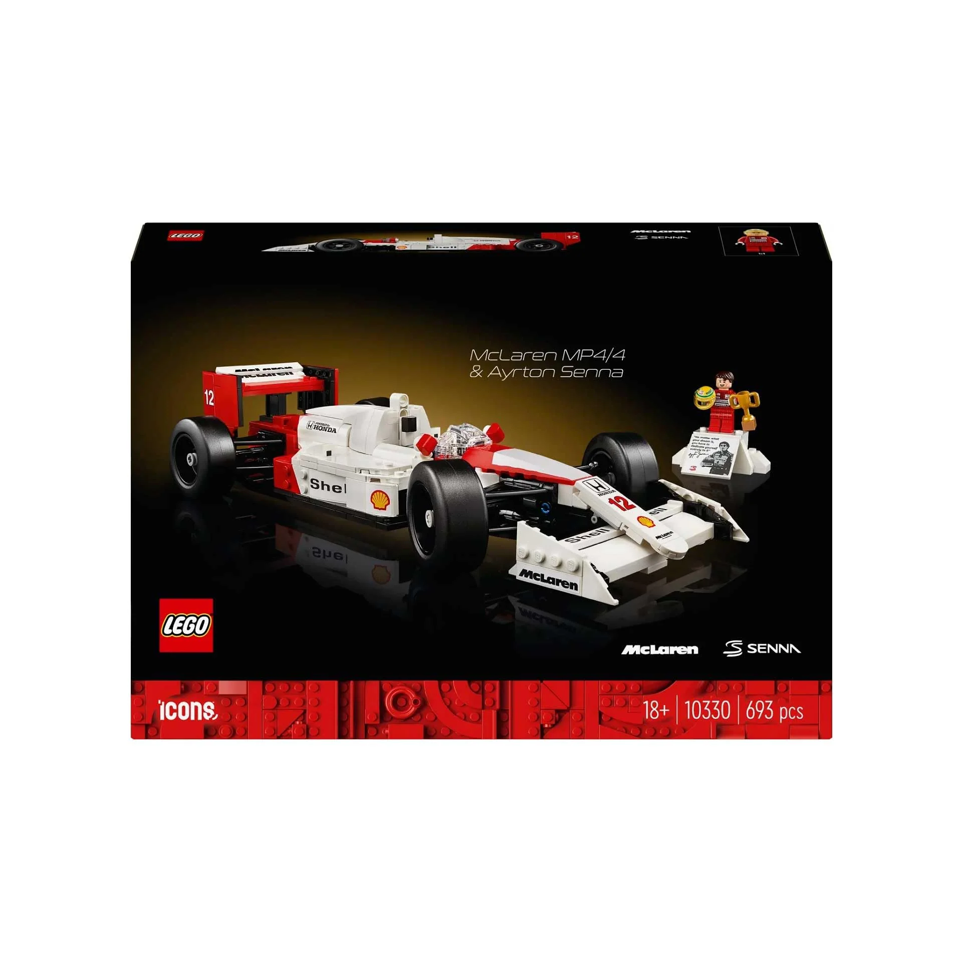 Lego Icons McLaren MP4/4 and Ayrton Senna Set 10330 - Image 6