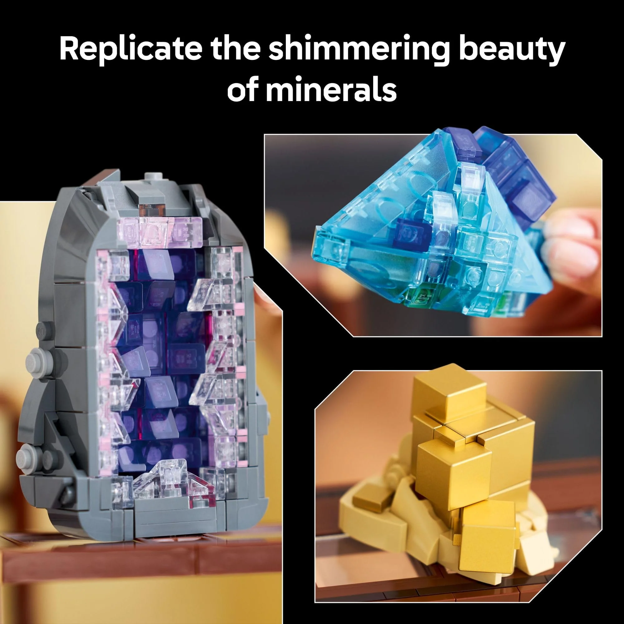 LEGO Ideas Mineral Collection Building Set for Adults, Ages 18+ - Bedroom or Office Decor with 3 Display Shelves - Unique Gift Idea for Men & Women - 21362 - Image 5