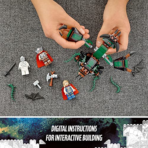 LEGO Marvel Attack on New Asgard 76207 Building Kit; Thor Construction Toy with 2 Minifigures for Kids Aged 7+ (159 Pieces) - Image 4