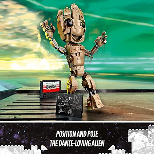 Lego Marvel I am Groot 76217 Building Toy Set - Action Figure from The Guardians of The Galaxy Movies, Baby Groot Model for Play and Display, Great for Kids, Boys, Girls, and Avengers Fans Ages 10+ - Image 2