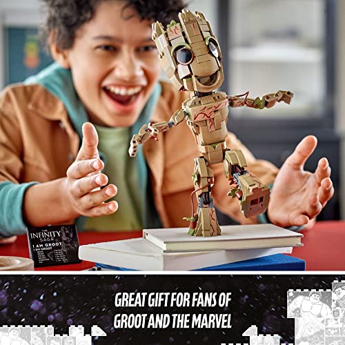 Lego Marvel I am Groot 76217 Building Toy Set - Action Figure from The Guardians of The Galaxy Movies, Baby Groot Model for Play and Display, Great for Kids, Boys, Girls, and Avengers Fans Ages 10+ - Image 3