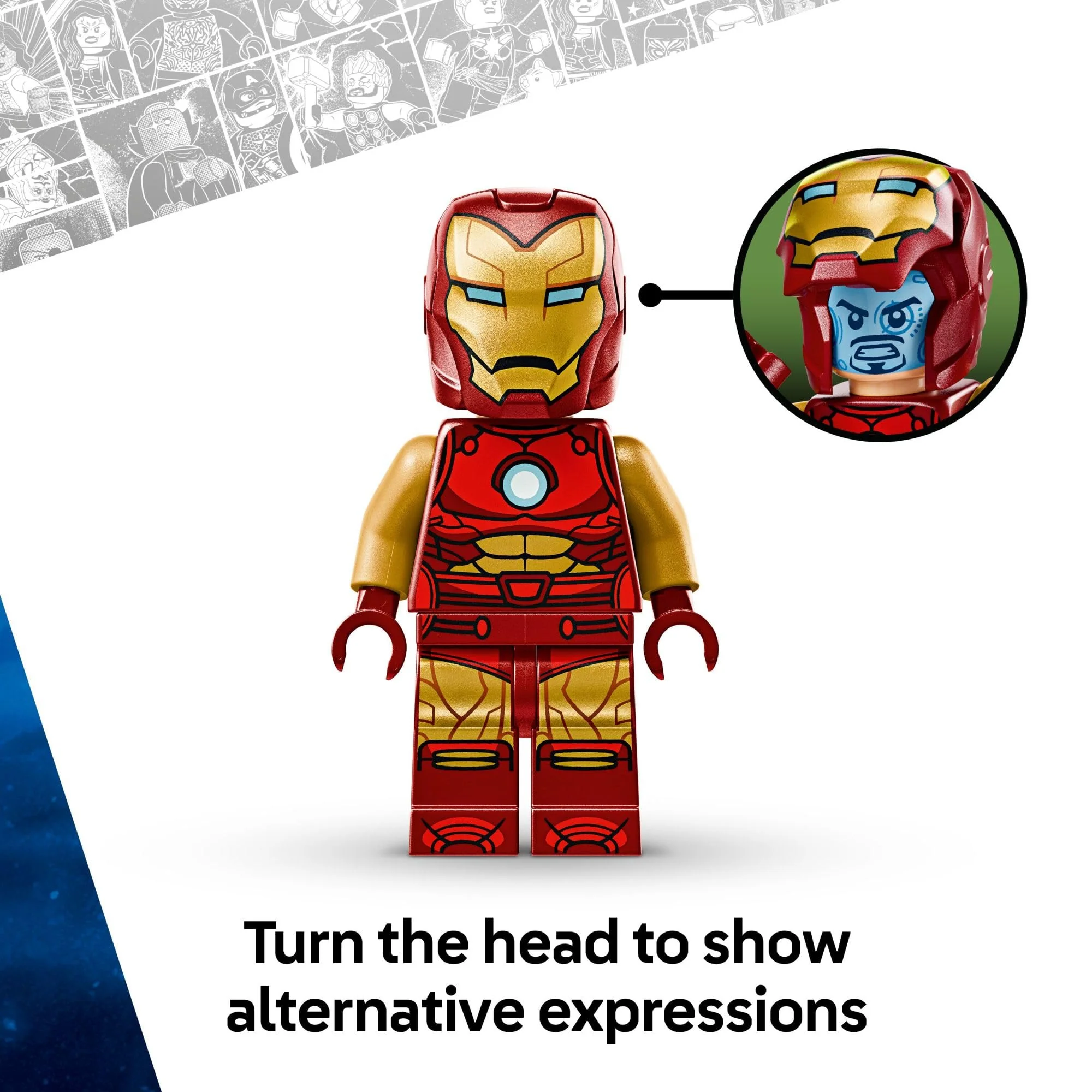 LEGO Marvel Iron Man Mech vs. Ultron Building Toy Set - Iron Man Toy for Kids, Boys and Girls, Ages 6+ - Buildable Action Figure - Superhero Gift for Birthday - 76307 - Image 4