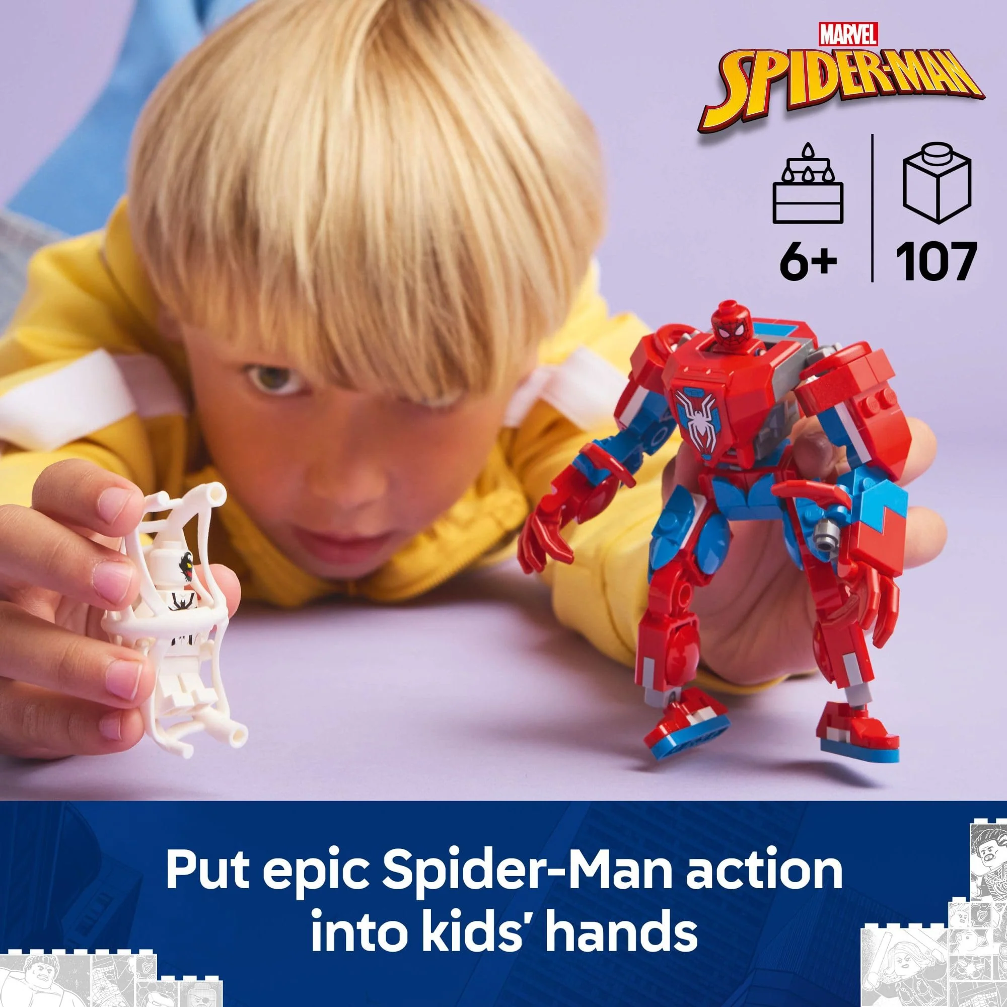 LEGO Marvel Spider-Man Mech vs. Anti-Venom Building Toy Set - Spider-Man Toy for Kids, Boys and Girls, Ages 6+ - Buildable Action Figure - Image 6